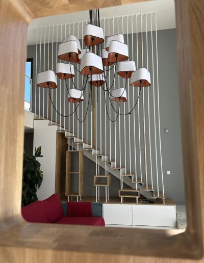 escalier suspendu sur mesure